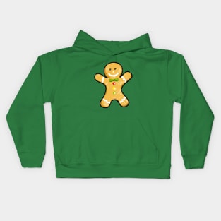 Christmas gingerbread man cookie Kids Hoodie